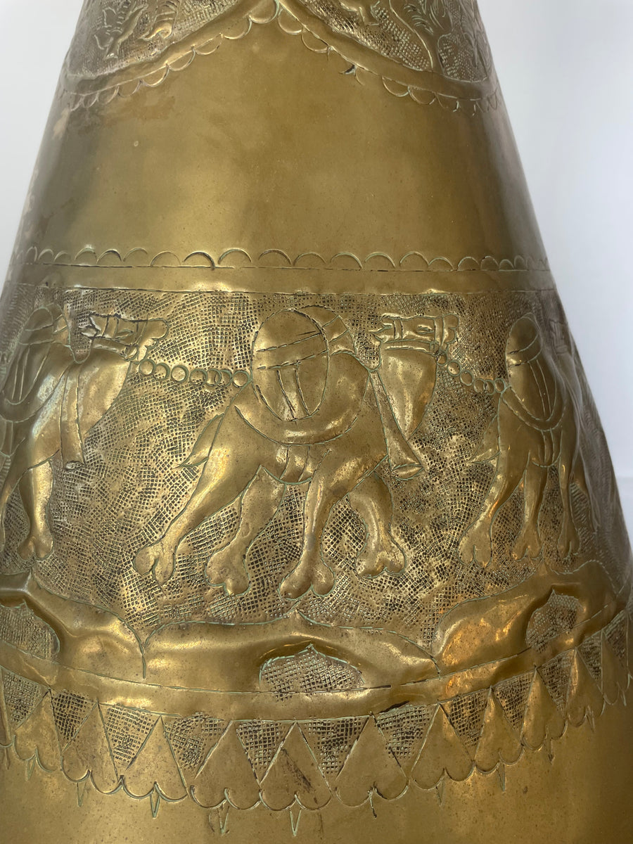 Large Etched Brass Vase – Brick Alley Co.