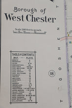 Load image into Gallery viewer, West Chester Map, Original 1912 Chester County atlas,  Devon to Downingtown
