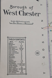 West Chester Map, Original 1912 Chester County atlas,  Devon to Downingtown