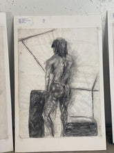 Load image into Gallery viewer, Vintage Charcoal Figure Drawing
