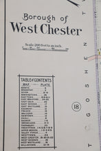 Load image into Gallery viewer, West Chester Map, Original 1912 Chester County atlas,  Devon to Downingtown
