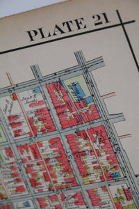 West Chester Map, Original 1912 Chester County atlas,  Devon to Downingtown