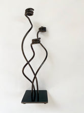 Load image into Gallery viewer, Vintage Mid Century Stainless Steel

Candelabra Candle Holder Signed Haghiri
