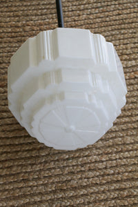 Art Deco Milk Glass Pendant Lamp