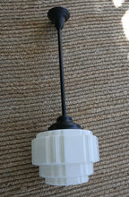 Load image into Gallery viewer, Art Deco Milk Glass Pendant Lamp
