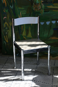 SALAVARINI METAL AND PLASTIC DINING CHAIR, ITALY 1970'S