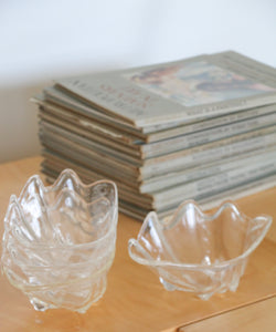 Late 20th Century Contemporary Lucite Clamshell Serving Bowls - 4Pieces