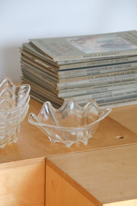 Late 20th Century Contemporary Lucite Clamshell Serving Bowls - 4Pieces