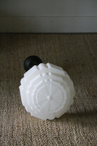 Art Deco Milk Glass Pendant Lamp