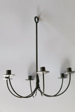 Load image into Gallery viewer, Wrought Iron 6 Arm Hanging Candle Chandelier
