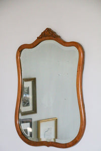 Georgian Style Burl Wood Mirror Circa 1950