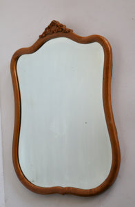 Georgian Style Burl Wood Mirror Circa 1950