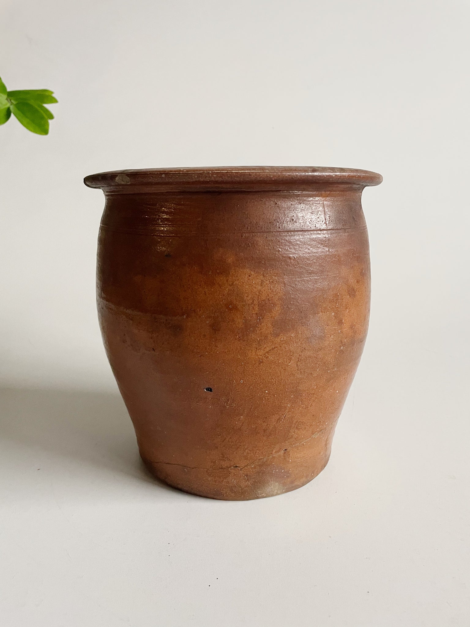 Antique Terra Cotta Clay Pot with Handles