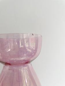 Pair of Pink Iridescent Vases