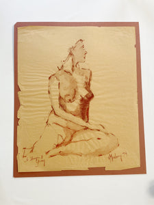 Nude Sketch Drawing Circa 1979